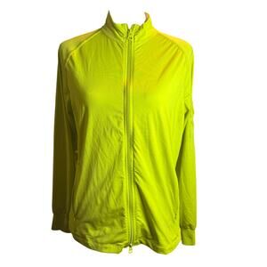 Soma Tranquility Neon Green Full Zip Performance Athletic Jacket, Women's Medium